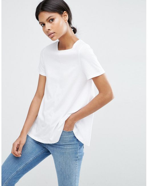 Asos Swing T-shirt in White | Lyst