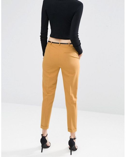 yellow cigarette pants