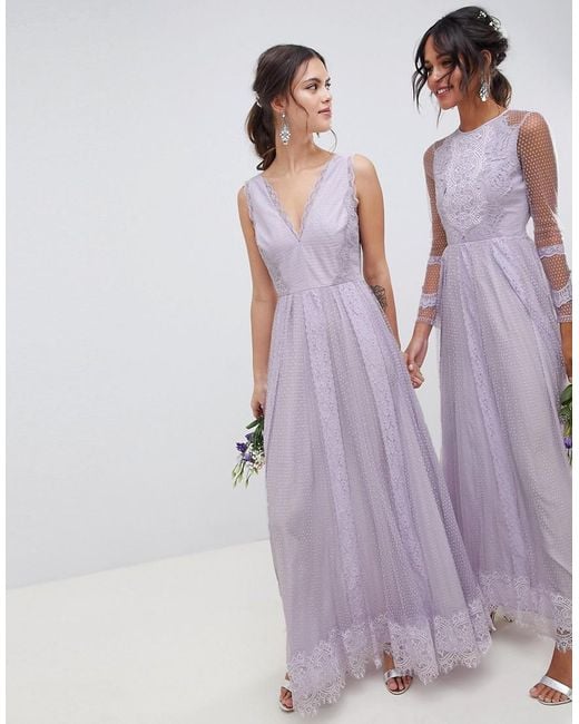 lavender lace maxi dress