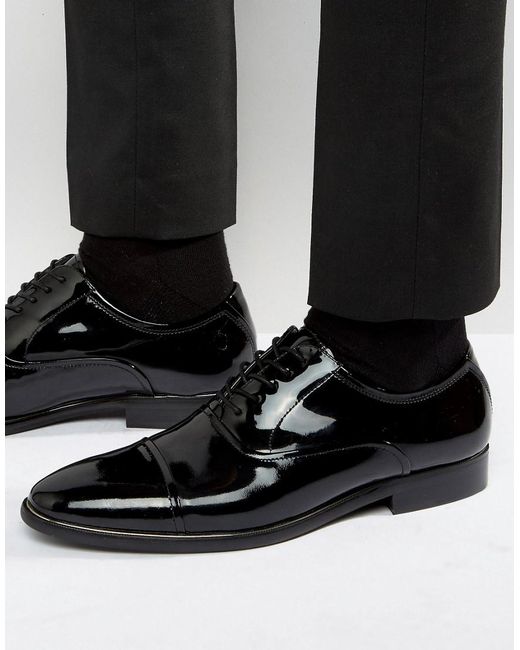 Aldo Gaville Patent Leather Oxford Shoes in Black for Men | Lyst