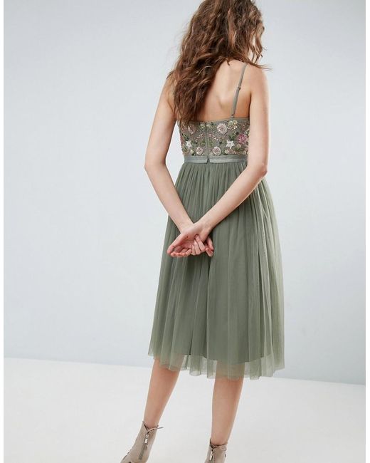needle and thread green gown