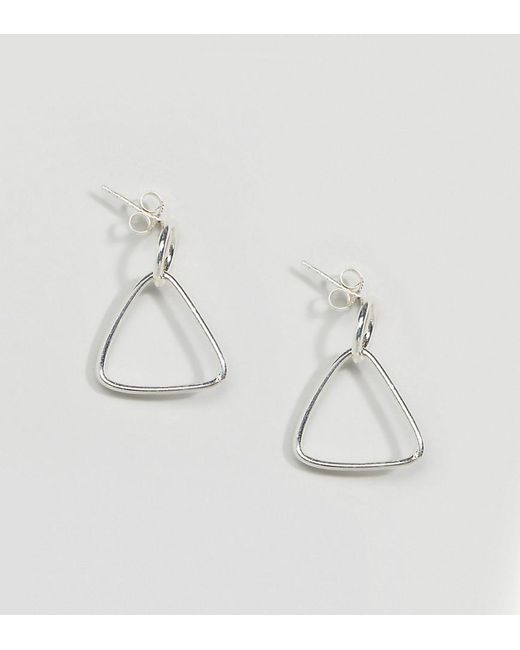 Lyst Kingsley Ryan Sterling Silver Circle Triangle Drop Earrings Kingsley Ryan Metallic Sterling Silver Circle Triangle Drop Earrings