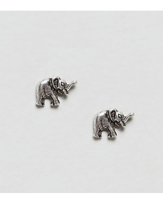 Kingsley Ryan Sterling Silver Elephant Stud Earrings In Metallic Lyst Kingsley Ryan Metallic Sterling Silver Elephant Stud Earrings Lyst