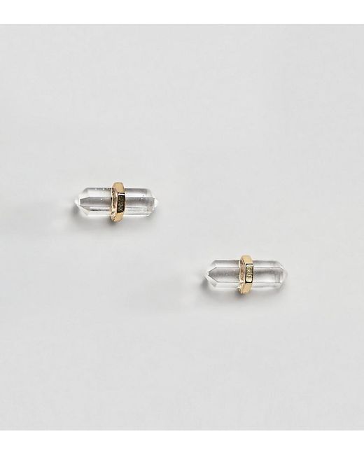 Lyst Shashi Sterling Silver 18k Gold Plated Celeste Crystal Stud Shashi Metallic Sterling Silver 18k Gold Plated Celeste Crystal Stud Earrings Lyst