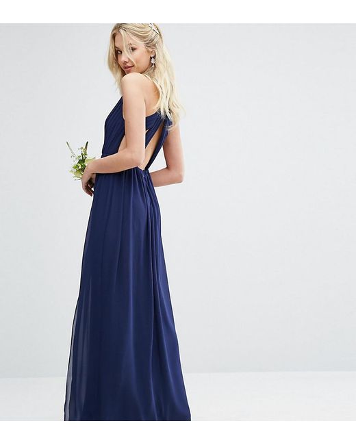 Lyst Tfnc  London Pleated Maxi Bridesmaid  Dress  With Back 