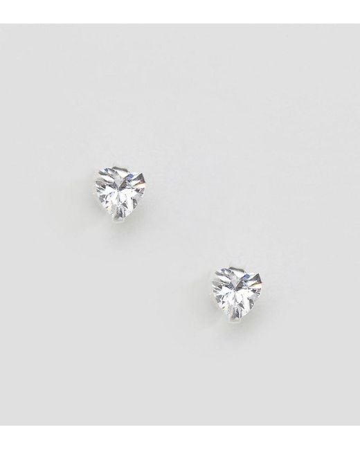 Lyst Kingsley Ryan Sterling Silver Heart Stud Earrings In Metallic Kingsley Ryan Metallic Sterling Silver Heart Stud Earrings Lyst
