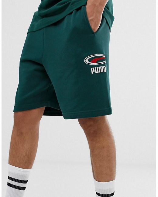 puma shorts green