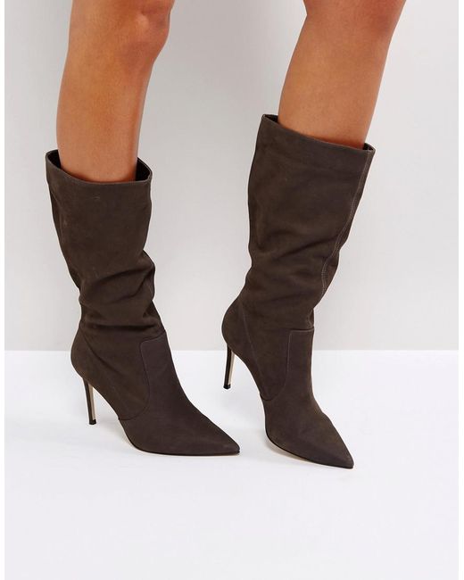 slouch heeled ankle boots