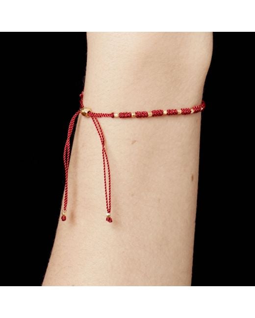 Astley Clarke Protection Skinny Biography Bracelet In Red Save Astley Clarke Red Protection Skinny Biography Bracelet Lyst