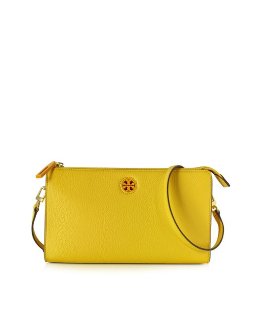 tory burch robinson pebbled double zip crossbody