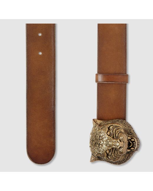 mens brown leather gucci belt