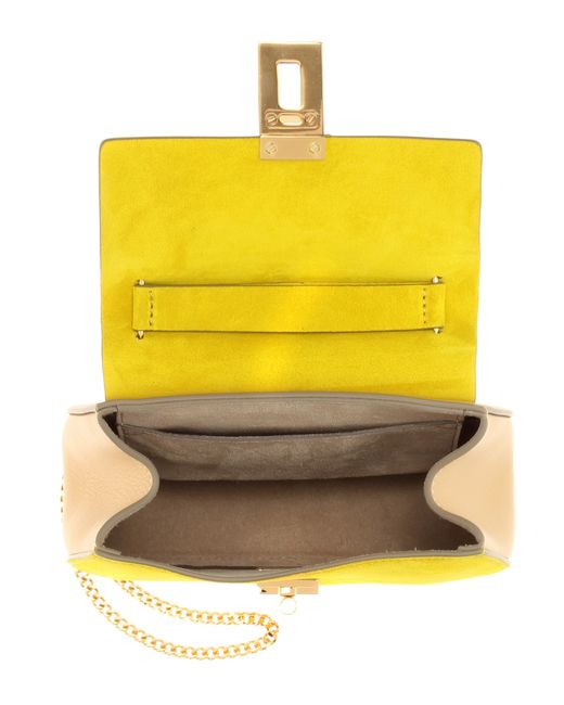 Chlo Drew Leather And Suede Shoulder Bag in Yellow | Lyst