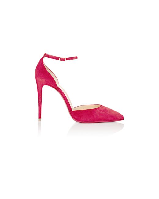 Christian louboutin Women\u0026#39;s Uptown Ankle-strap Pumps in Red | Lyst