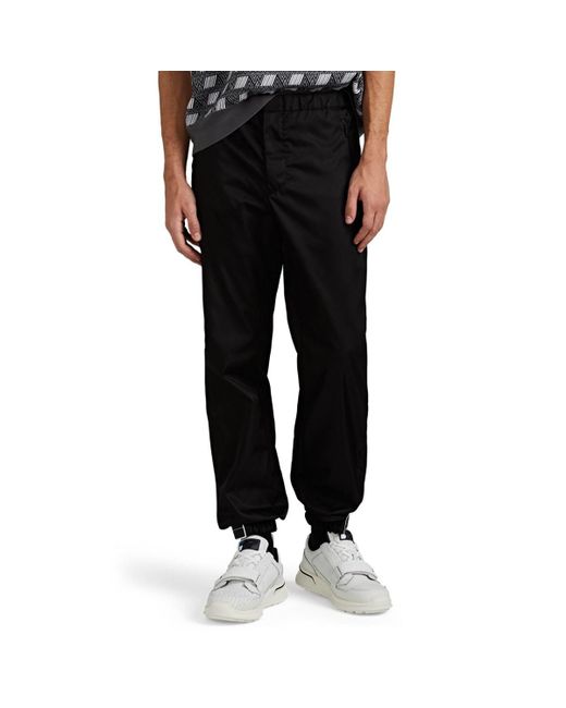 prada rubber cuff jogger pants