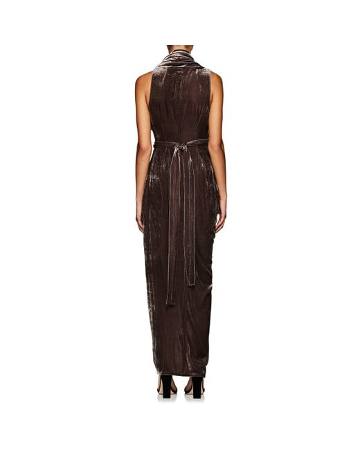 rick-owens-Raisin-Limo-Draped-Velvet-Wra