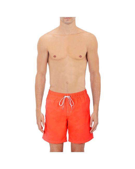 Sundek Solid Swim Trunks in Orange for Men | Lyst