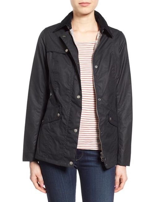Barbour 'iona' Back Vent Waxed Cotton Jacket in Black (NAVY) - Save 31% ...