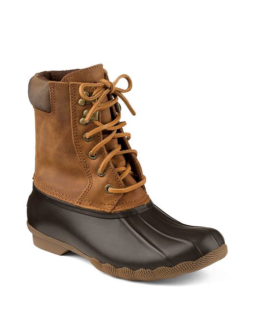 lace up duck boots with fur