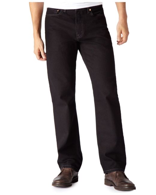 Levi&#39;s Big And Tall 550 Relaxed-fit Black Jeans in Black for Men | Lyst