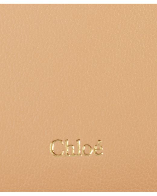 Chlo Natural Bi Colour Baylee Card Holder in Beige (natural) | Lyst