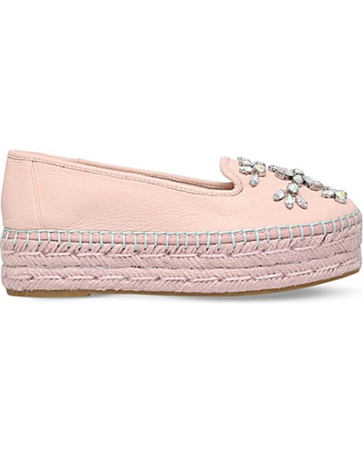 Carvela kurt geiger Lolly Leather Espadrilles in Natural Lyst