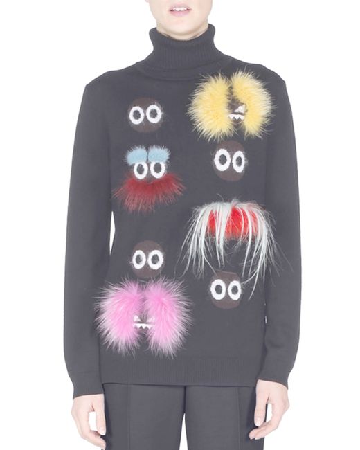 fendi family sweater blackish