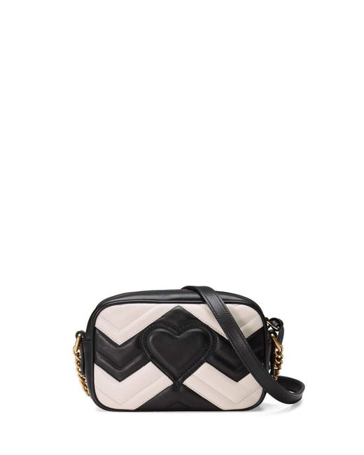 Gucci Gg Marmont Mini Matelassé Camera Bag in Black | Lyst