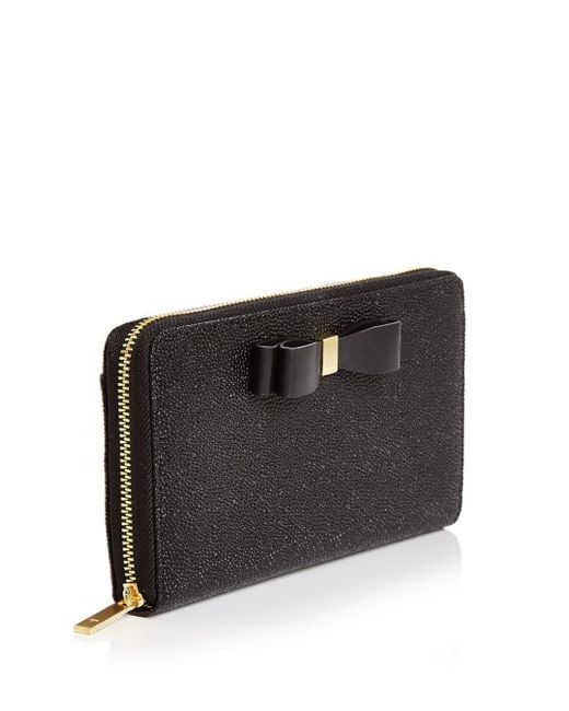 ted baker bow zip around matinee purse