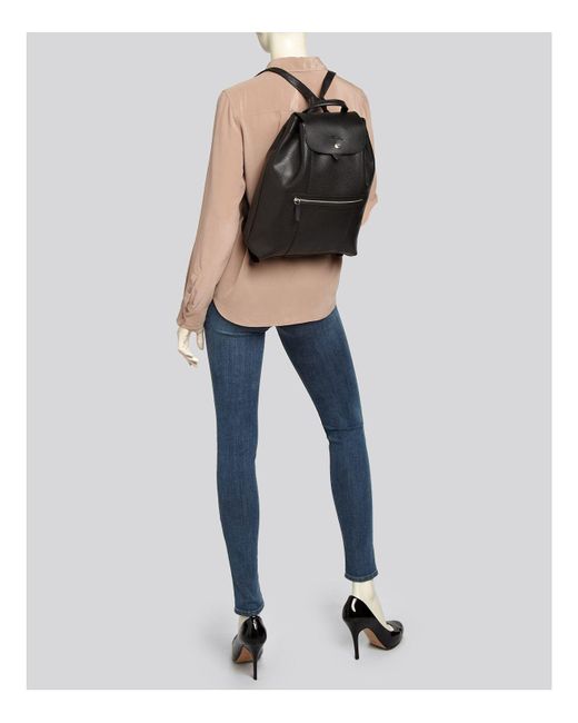 longchamp le foulonne leather backpack