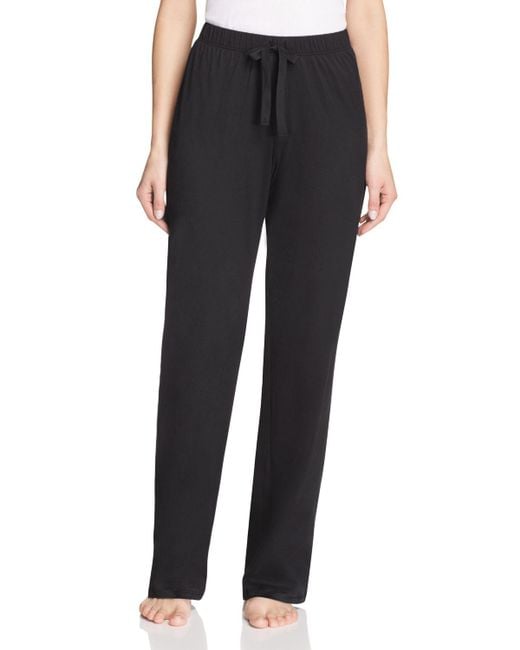 Hanro Cotton Deluxe Drawstring Lounge Pants in Black | Lyst
