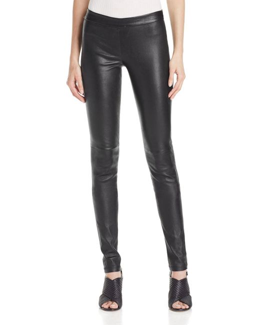 Theory Adbelle Leather Pants in Black | Lyst