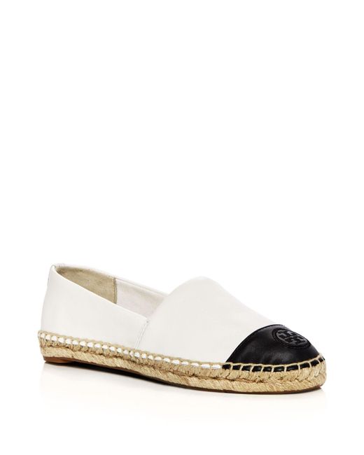 Lyst - Tory Burch Women's Leather Color Block Espadrille Flats