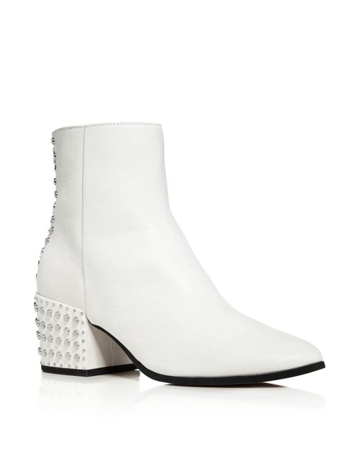 dolce vita white ankle boots