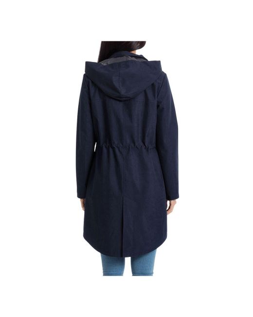 Bagatelle Sport High/low Rain Anorak in Blue Lyst