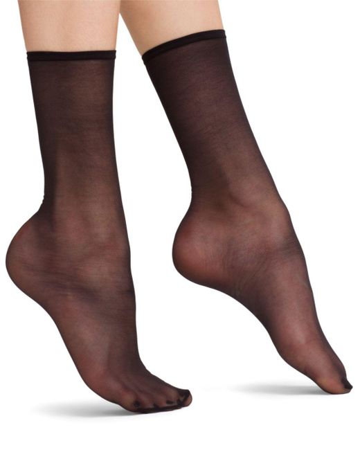 Lyst - Hue Sheer Anklet Socks in Black