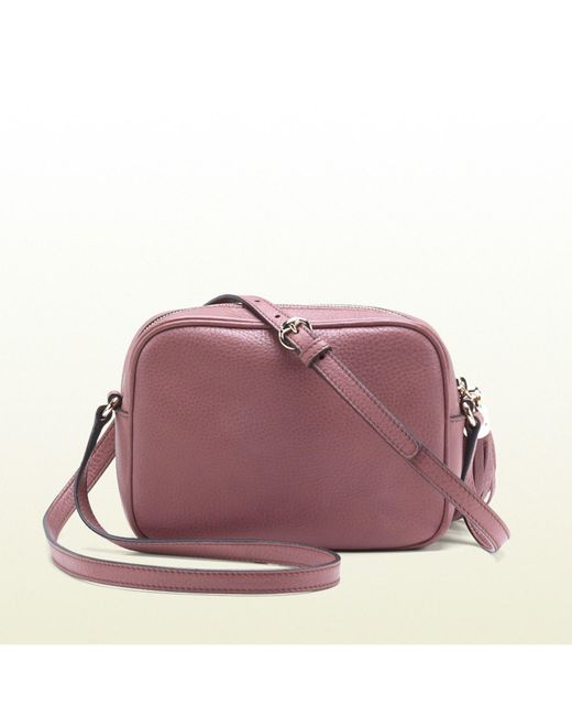 Gucci Soho Leather Disco Shoulder Bag in Pink | Lyst