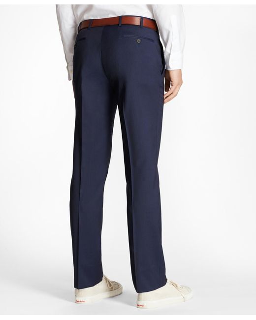 Brooks Brothers Alternating Pinstripe Wool Suit Trousers in Navy (Blue ...