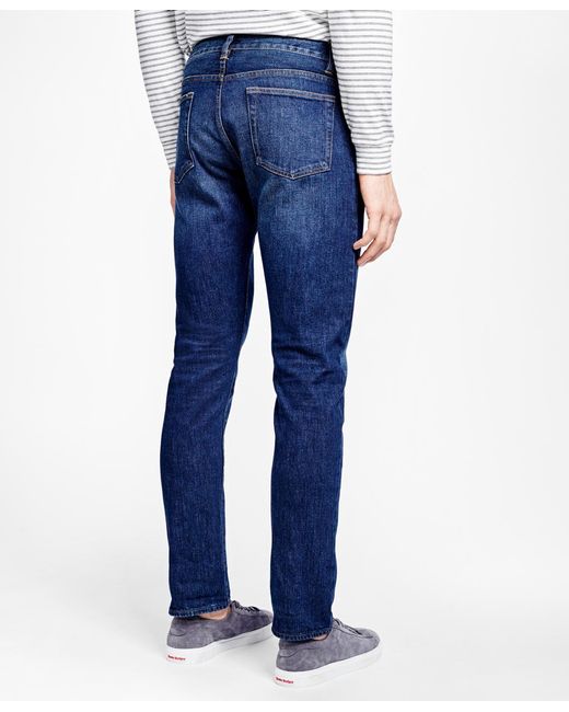 Lyst - Brooks Brothers 901 Slim Straight Stretch Jeans In Indigo Denim ...