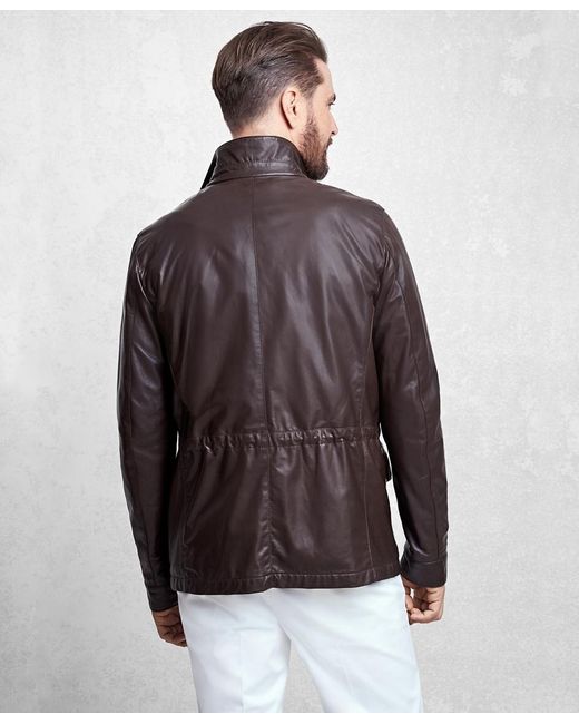 Brooks Brothers Golden Fleece Leather Field Jacket In Brown For Brooks Brothers Brown Golden Fleece Leather Field Jacket For Men Lyst
