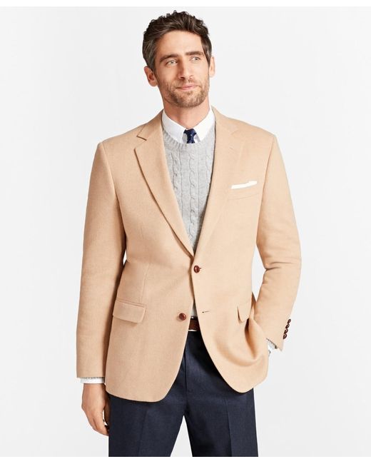 Brooks Brothers Regular Fit Camel Hair Sport Coat in Natural for Men - Lyst