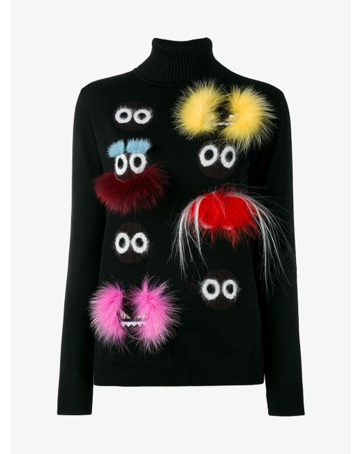 fendi family sweater blackish