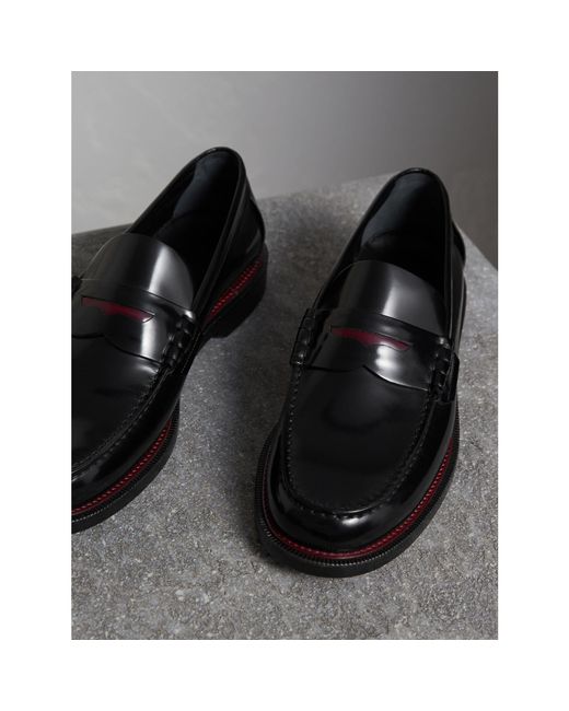 two tone penny loafers black and white