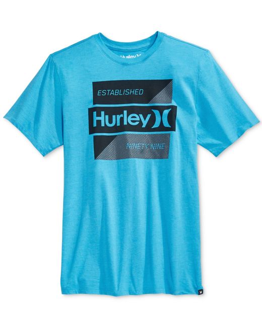 Hurley Men's Sport Graphicprint Logo Tshirt in Blue for Men (Cyan