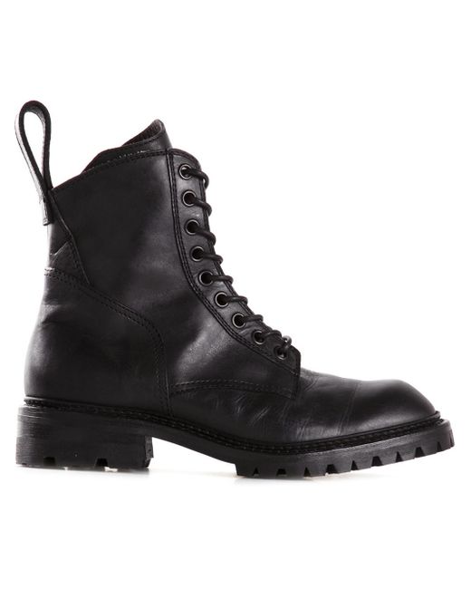 Julius Side Zip Combat Boots in Black for Men - Save 60% | Lyst