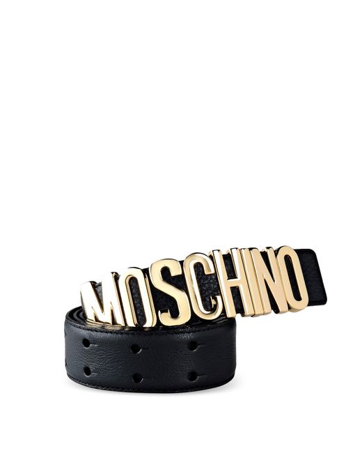 Moschino Leather Belt in Black for Men Lyst