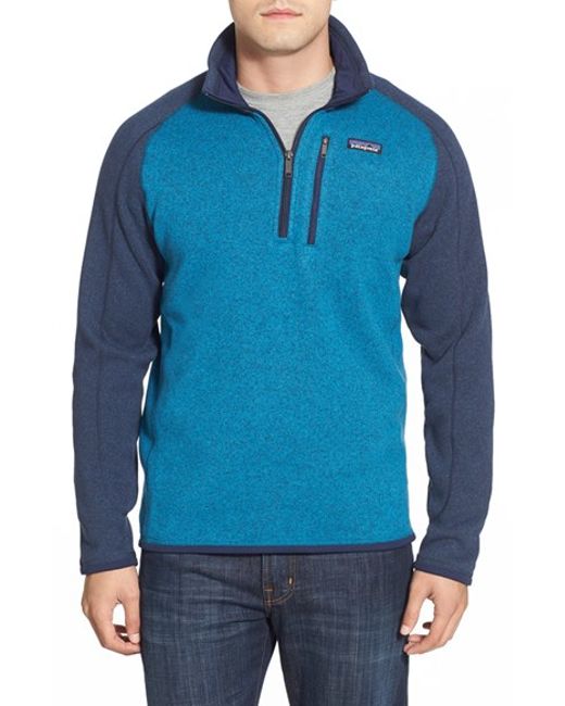 Lyst - Patagonia 'better Sweater' Quarter Zip Pullover in Blue for Men