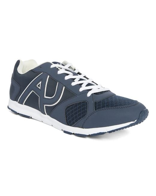 Armani jeans Navy Aj Ultra Light White Logo Running Shoes in Multicolor for Men (blue) - Save 50