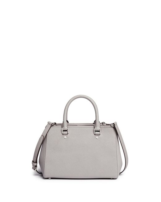 small saffiano leather satchel