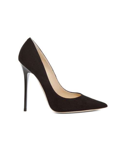 Jimmy choo Anouk Suede Pumps in Black - Save 4% | Lyst