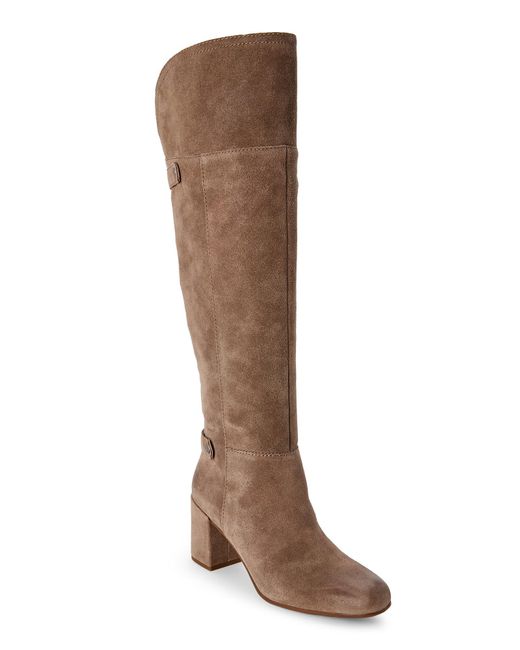 Franco sarto Taupe Pava Over The Knee Boots in Brown | Lyst